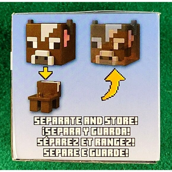 Minecraft Cow Figurine Low-Vaca Vache Mojang Matel NIB JH1408 - Picture 2 of 2